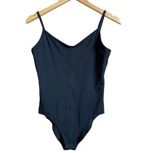 Everlane The Cami Bodysuit Black Size Small Minimalist Balletcore Goth Bodycon